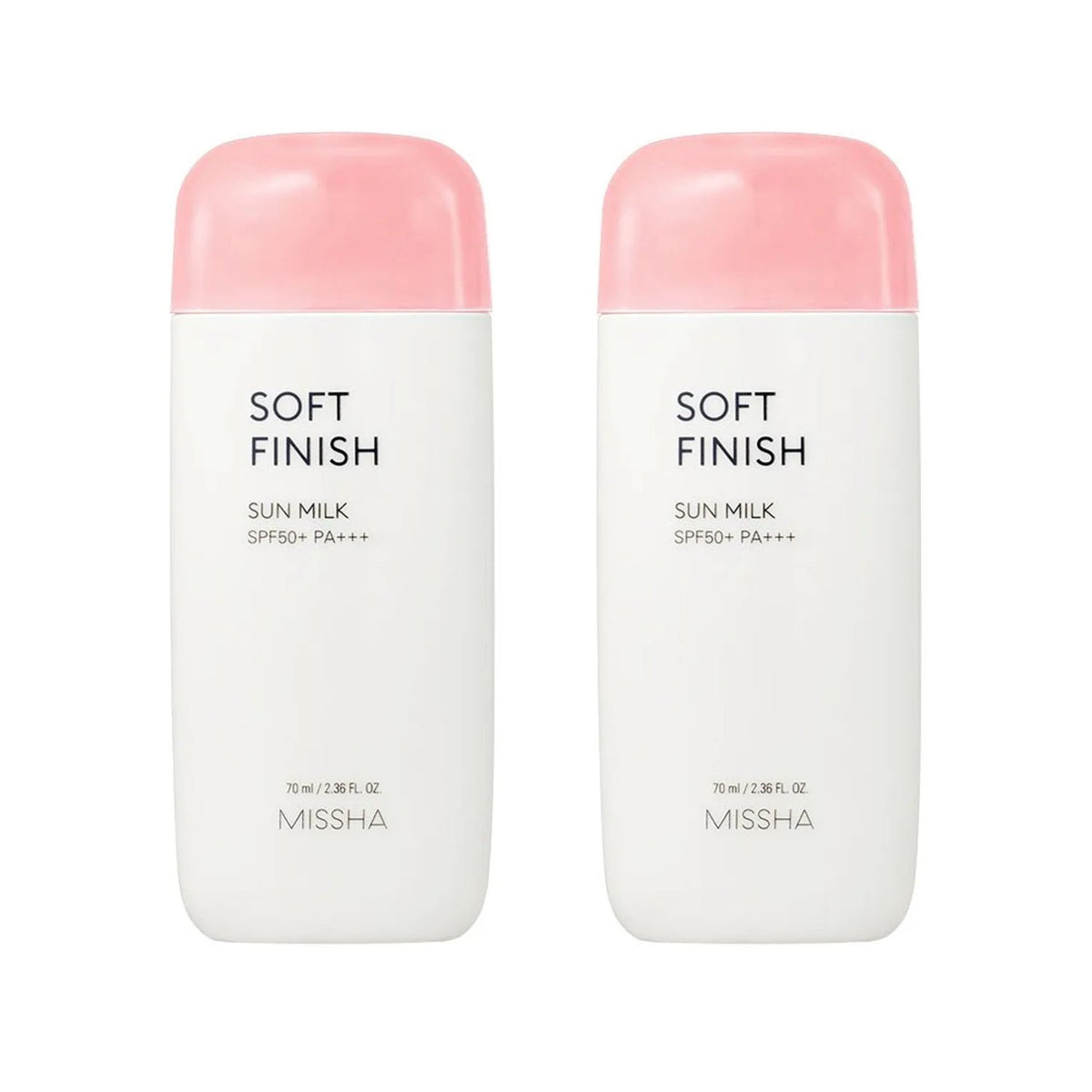 MISSHA 1+1 MISSHA All Around Safe Block Soft Finish Sun Milk SPF50+ PA+++ 70ml - brightening - front bottle shot