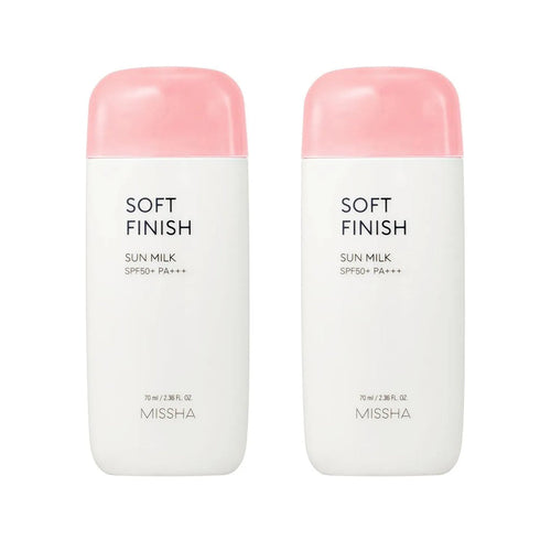 MISSHA 1+1 MISSHA All Around Safe Block Soft Finish Sun Milk SPF50+ PA+++ 70ml - brightening - front bottle shot