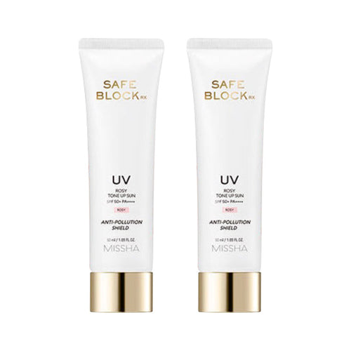 MISSHA 1+1 MISSHA Safe Block RX Rosy Tone-Up Sun SPF50+ PA++++ 50ml - hydrating - front bottle shot