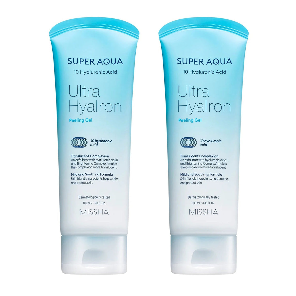 MISSHA 1+1 MISSHA Super Aqua Ultra Hyalron Peeling Gel 100ml - hydrating - front bottle shot