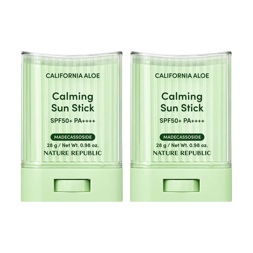 NATURE REPUBLIC 1+1 NATURE REPUBLIC California Aloe Soothing Sun Stick SPF50+ PA++++ 28g - hydrating - front bottle shot