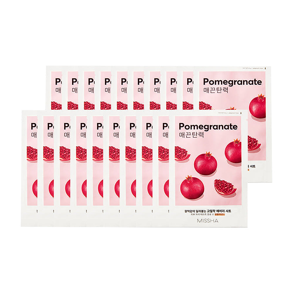 MISSHA MISSHA Airy Fit Sheet Mask Pomegranate 19g * 20ea - exfoliating - front bottle shot