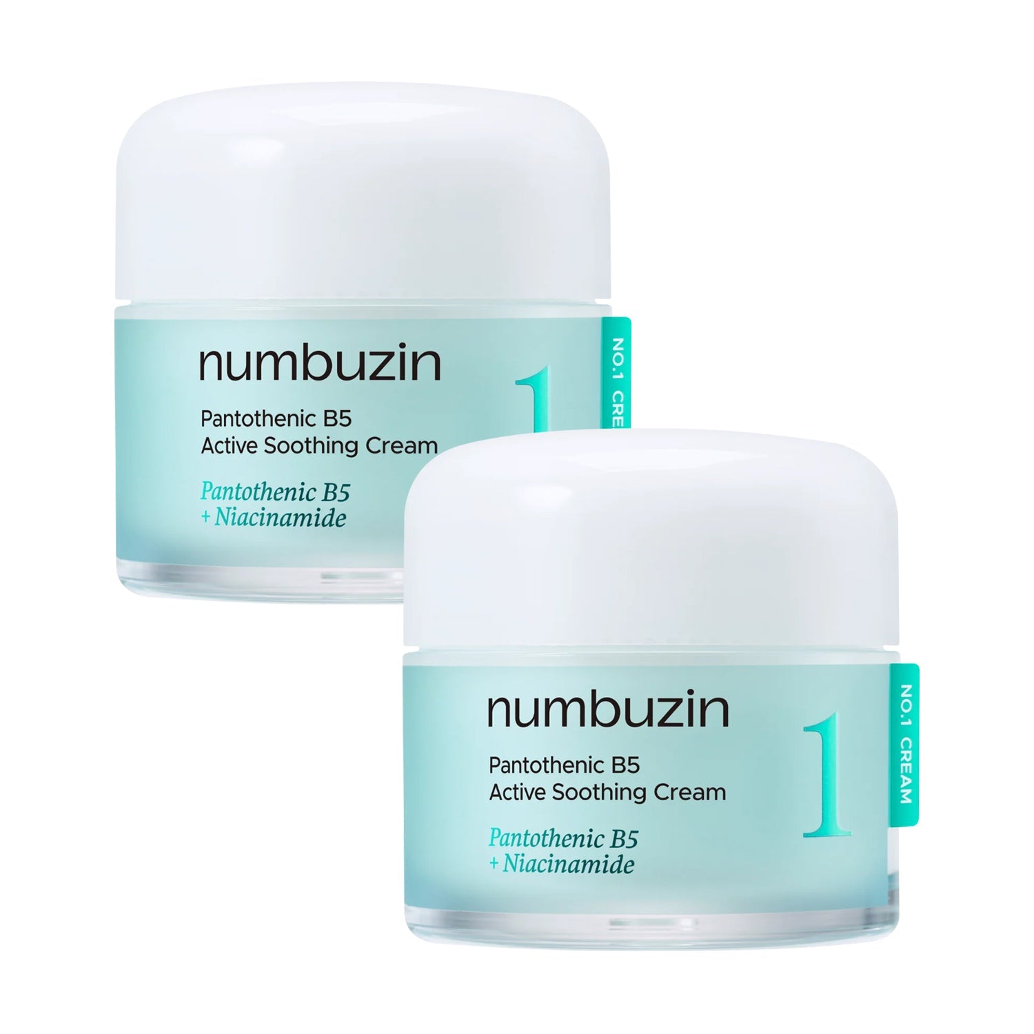 numbuzin 1+1 numbuzin No. 1 Pantothenic B5 Acid Active Soothing Cream 80ml - hydrating - front bottle shot