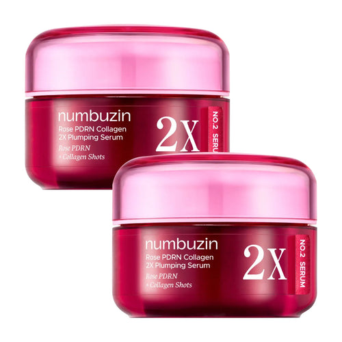 numbuzin 1+1 numbuzin No. 2 2X Rose PDRN Collagen Plumping Serum 30ml - hydrating - front bottle shot