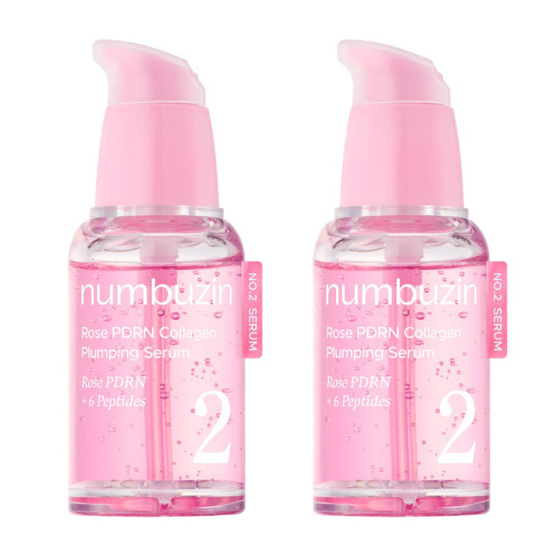 numbuzin 1+1 numbuzin No. 2 Rose PDRN Collagen Plumping Serum 30ml - anti-aging - front bottle shot