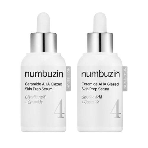 numbuzin 1+1 numbuzin No. 4 Ceramide AHA Skin Prep Serum 30ml - hydrating - front bottle shot
