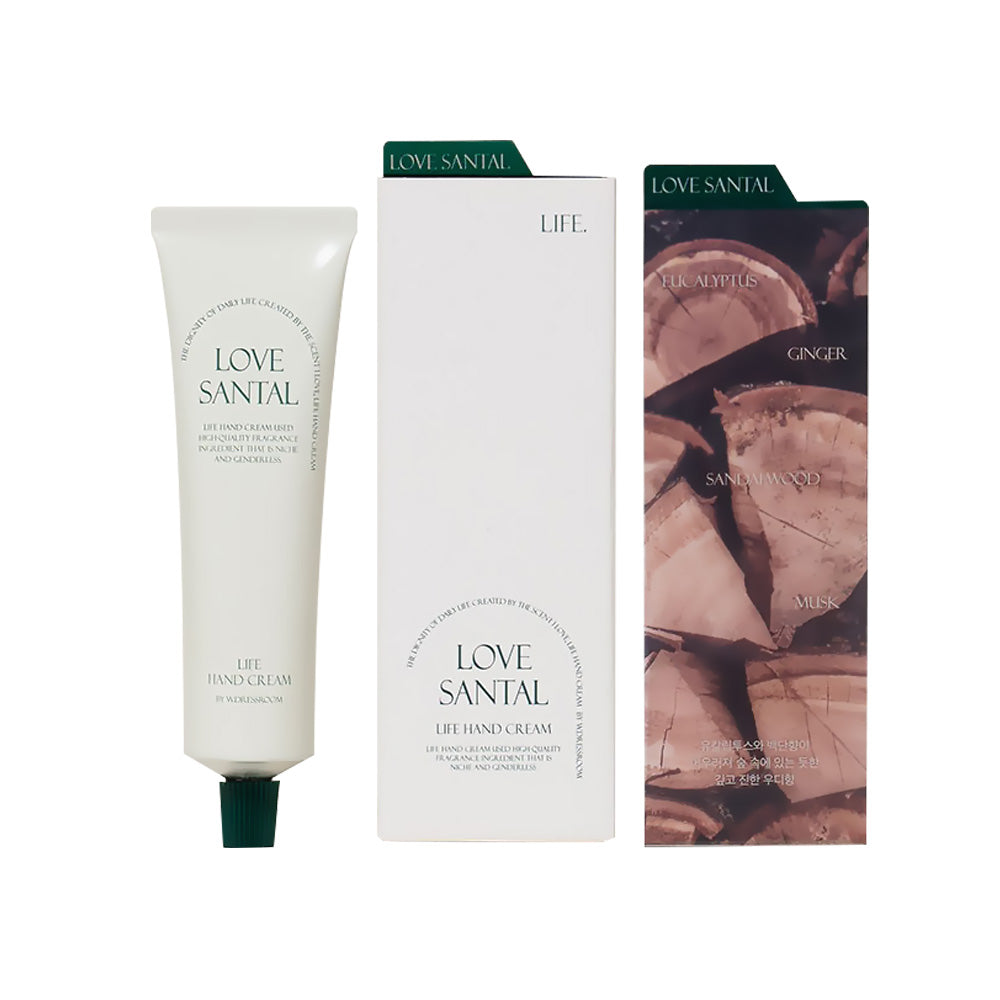 W.DRESSROOM W.DRESSROOM Life Hand Cream Love Santal 50ml - daily care - front bottle shot