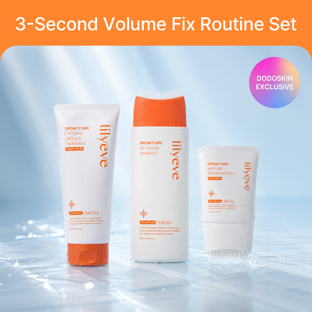 lilyeve [3-Second Volume Fix Routine Set] Grow:Turn Shampoo 200ml + Ampoule 100ml + Treatment 230ml - daily care - front