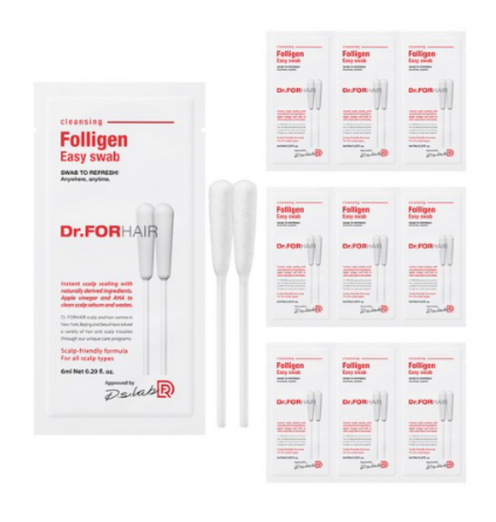 Dr.FORHAIR DR.FORHAIR Polygen Easy Swab Scalp Cleansing 6ml x 10 Packs Scalp Clinic - cleansing - front bottle shot