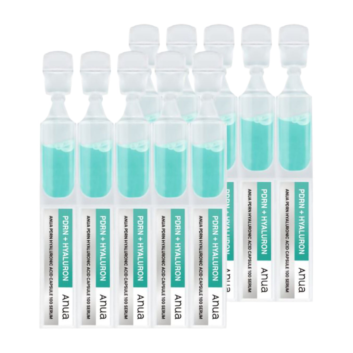 Anua Anua PDRN Hyaluronic Acid Capsule 100 Serum Ampoule 1ml, 10 Pieces - brightening - front bottle shot