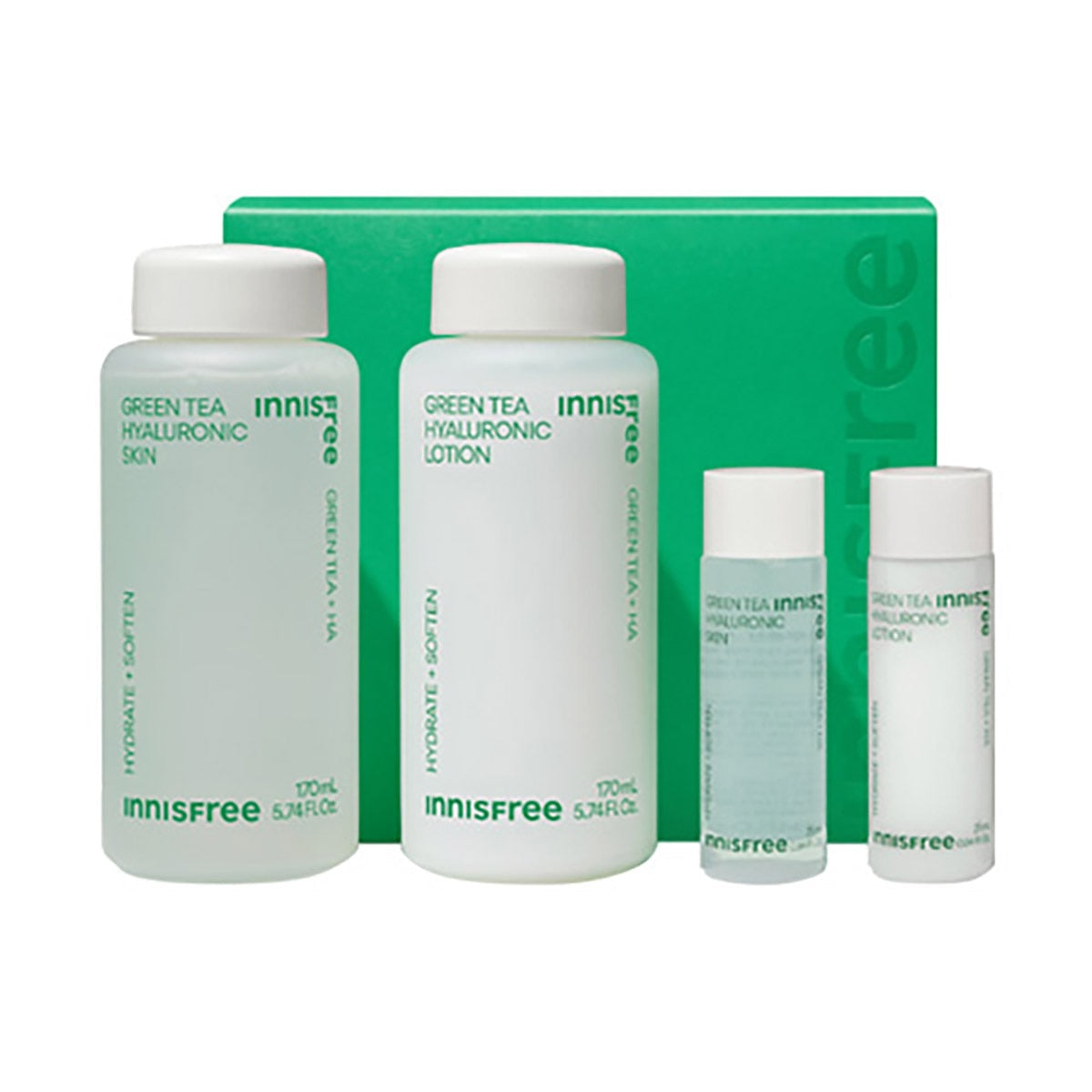 Innisfree Innisfree Green Tea Hyaluronic Acid Set - daily care - front bottle shot
