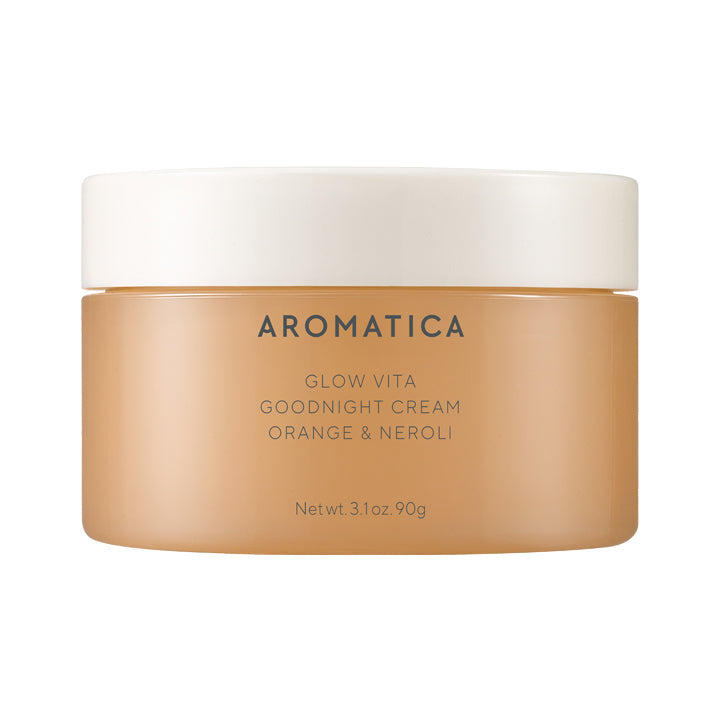 AROMATICA AROMATICA Glow Vita Goodnight Cream Orange & Neroli 90g - hydrating - front bottle shot