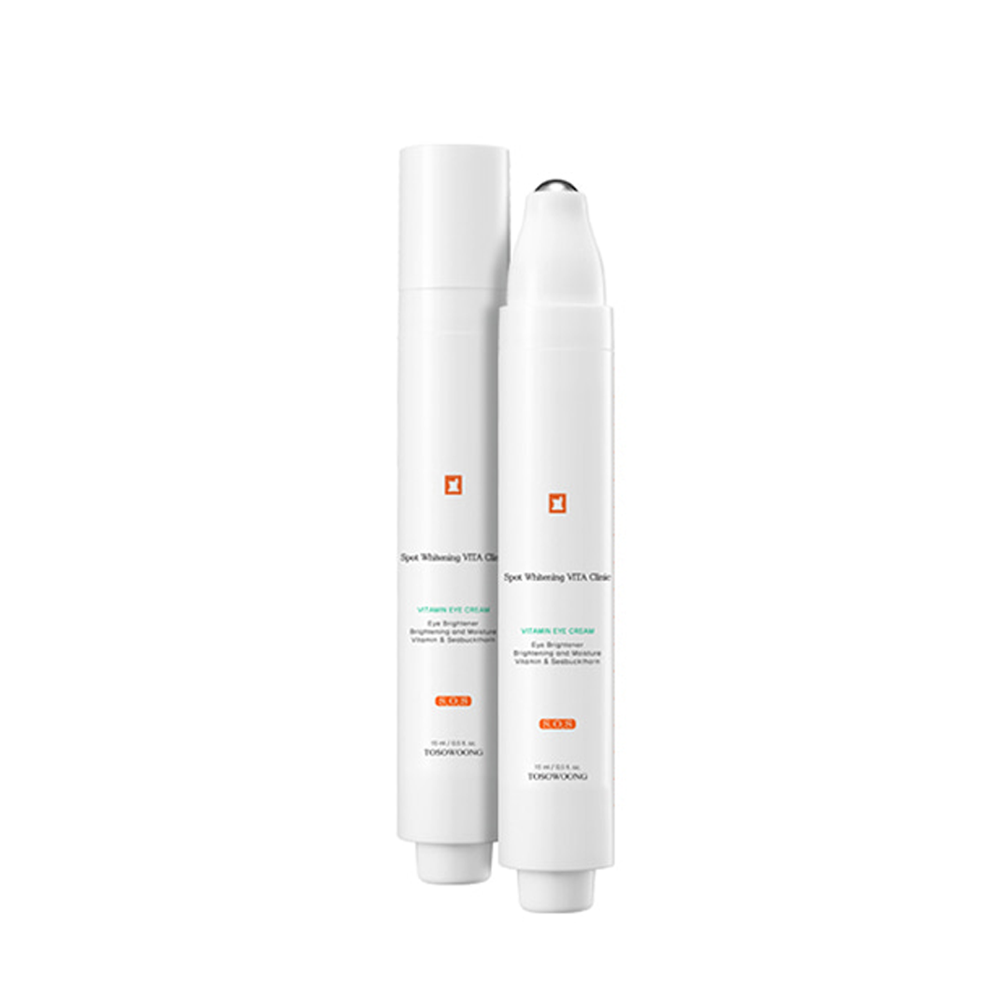 TOSOWOONG TOSOWOONG SOS Spot Whitening Vita Vitamin Eye Cream 15ml - brightening - front bottle shot