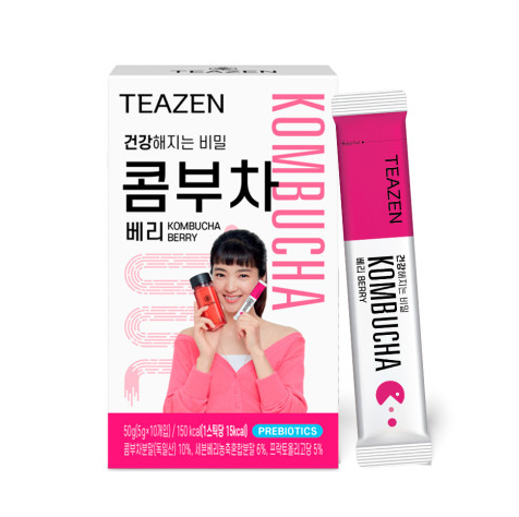 TEAZEN TEAZEN Kombucha 1BOX (5g x 10ea) - Berry - daily care - front bottle shot