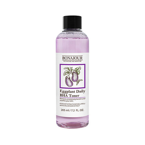 BONAJOUR BONAJOUR Eggplant BHA Daily Toner 205ml - soothing - front bottle shot
