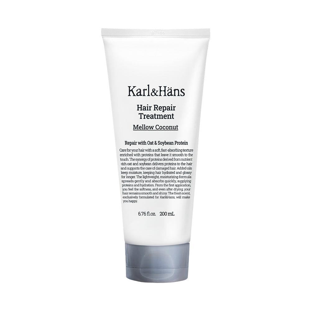 Karl&Hans Karl&Hans Hair Repair Protein Treatment Mellow Coconut 200ml - nourishing - front bottle shot