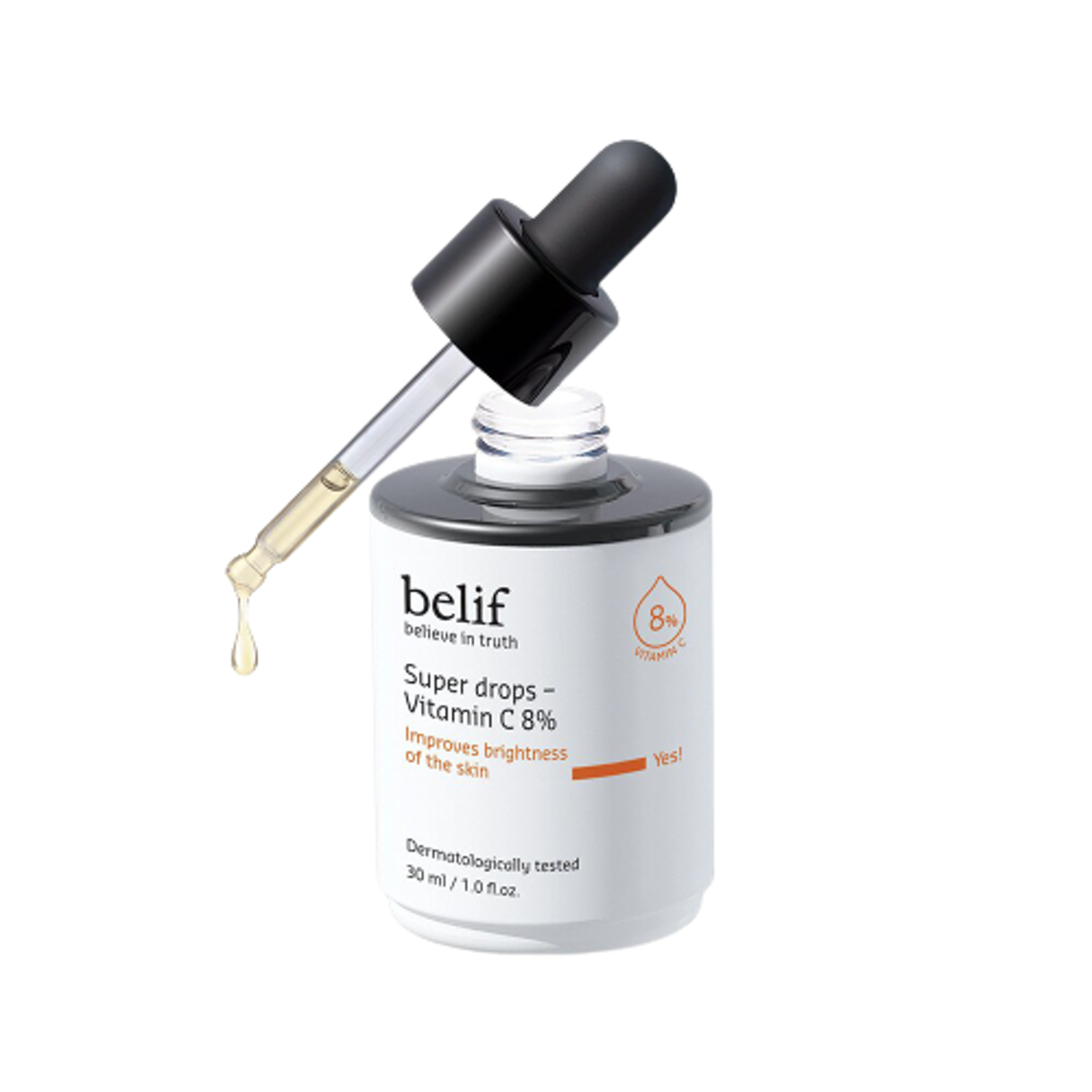 belif belif Super drops Vitamin C 8% Ampoule 30mL - exfoliating - front bottle shot