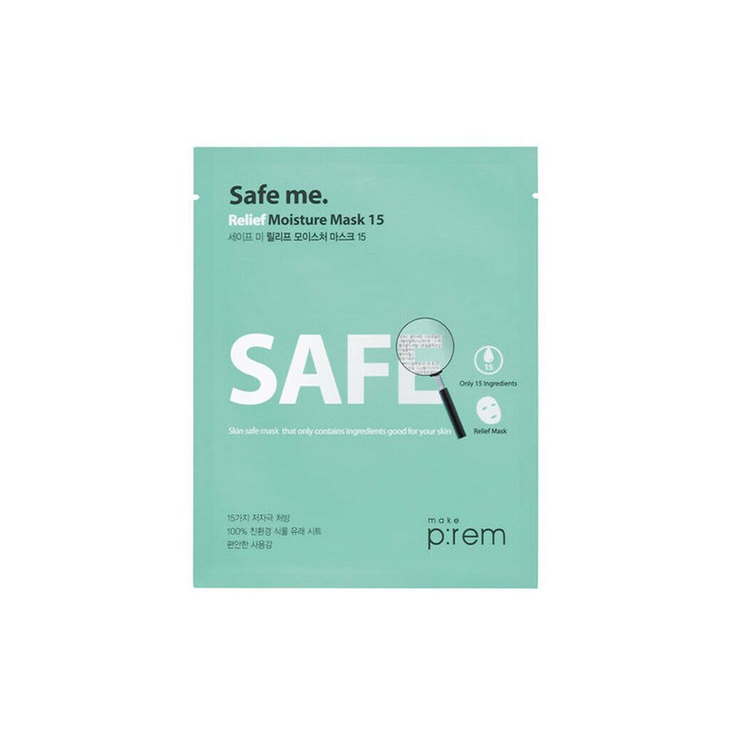 MAKE P:REM Makeprem Safe Me Relief Moisturizer Mask 5ea - hydrating - front bottle shot