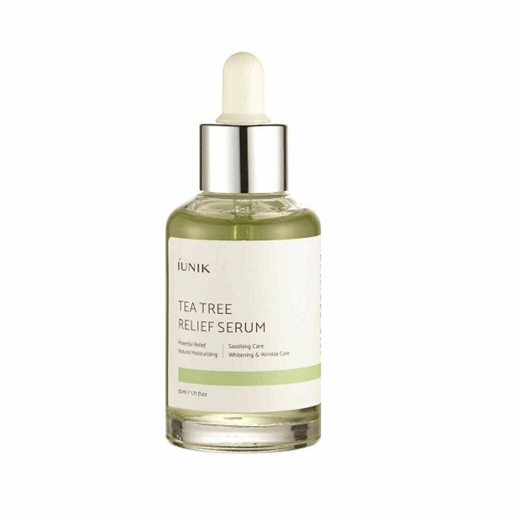 iUNIK iUNIK Tea Tree Relief Serum 50ml - hydrating - front bottle shot