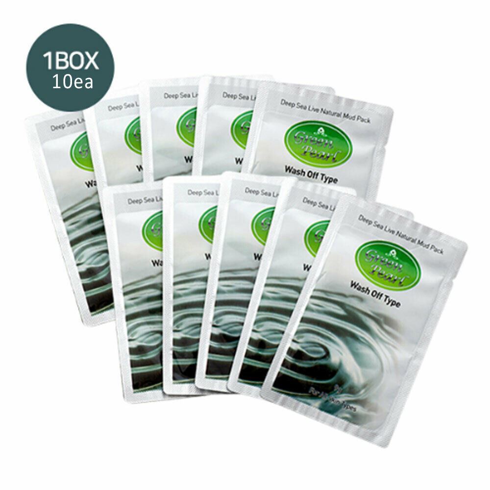 Charmmud Charmmud Green Pearl Skin Care Disposable Natural Mineral Mud Pack 9g 10ea/1box - anti-aging - front bottle shot