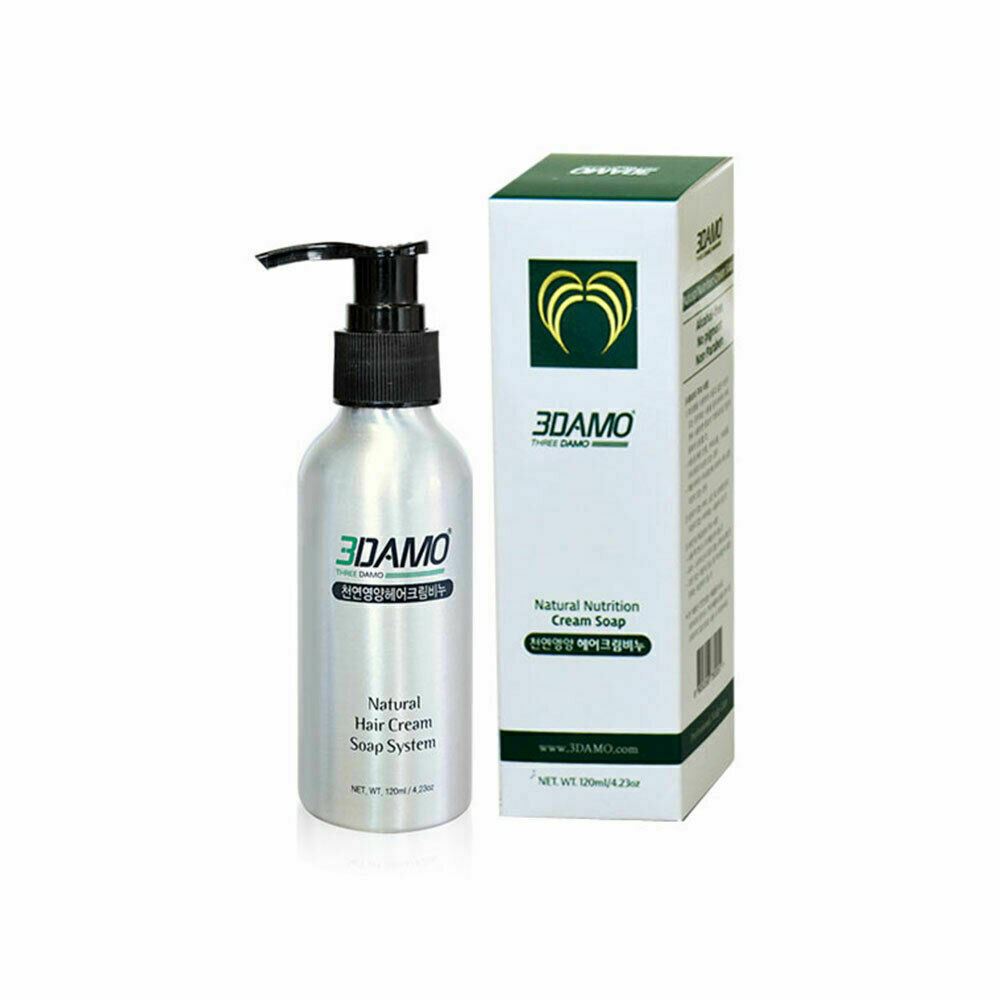 3DAMO 3DAMO Natural Nutrition Hair Cream Soap Scalp 120ml - daily care - front bottle shot
