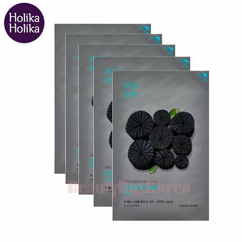 Holika Holika Holika Holika Pure Essence Mask #Charcoal 5ea - anti-aging - front bottle shot
