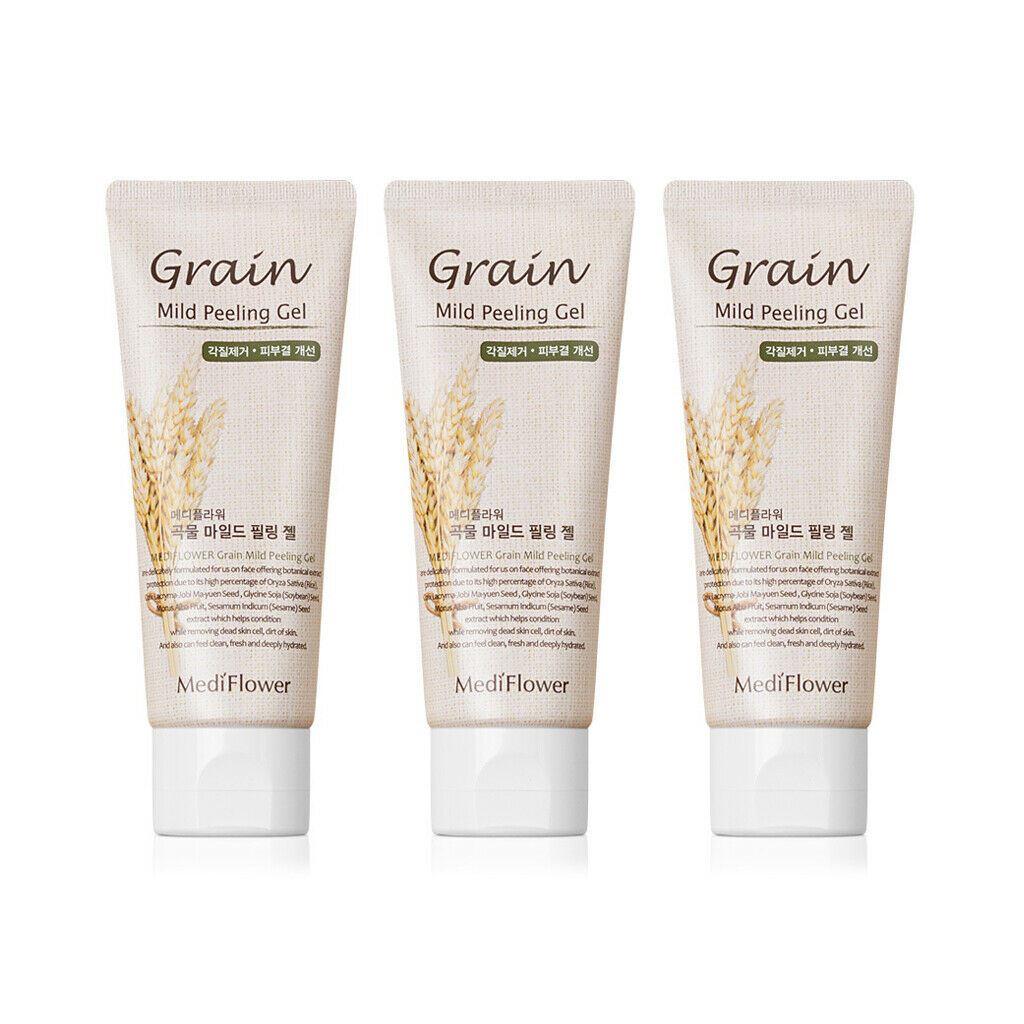 MediFlower MediFlower Hypo-allergenic Grain Mild Peeling Gel 100ml 3 EA - hydrating - front bottle shot