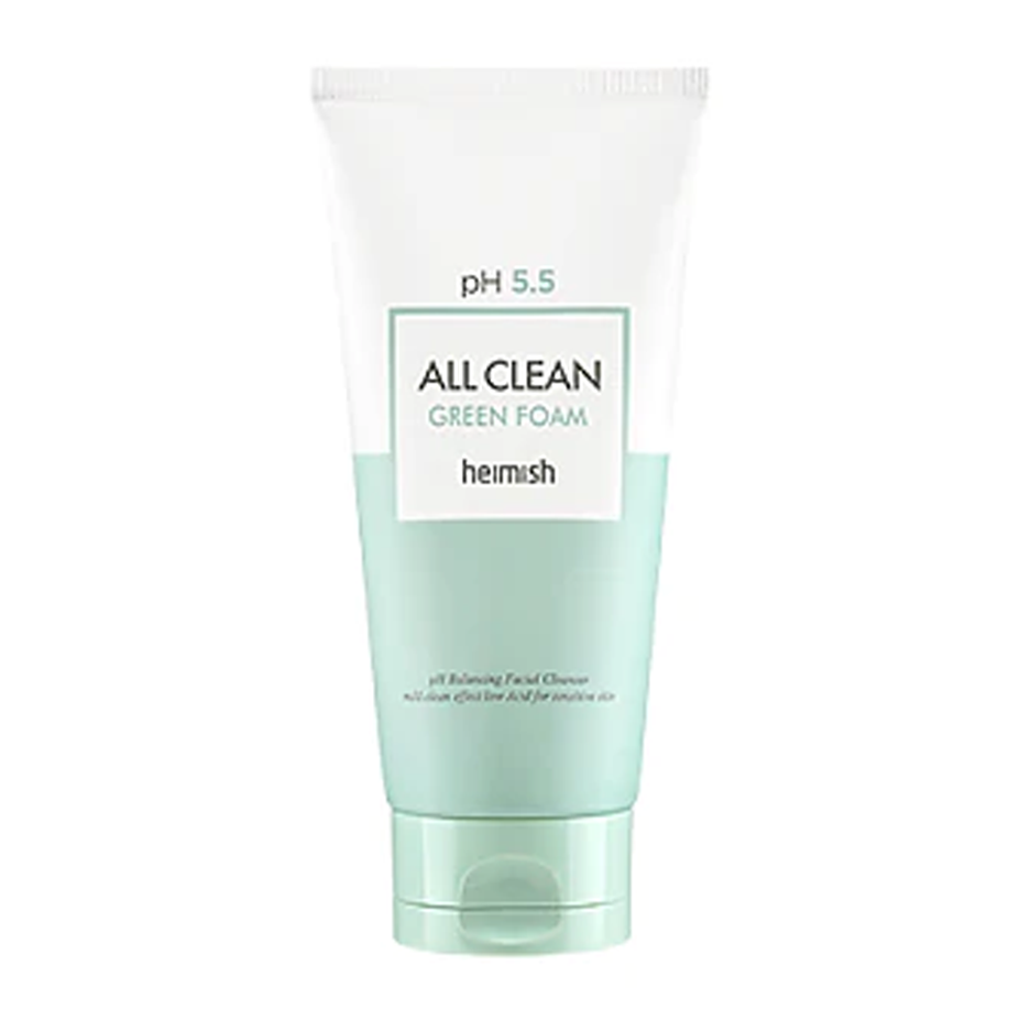 Heimish Heimish pH 5.5 All Clean Green Foam 150ml - soothing - front bottle shot