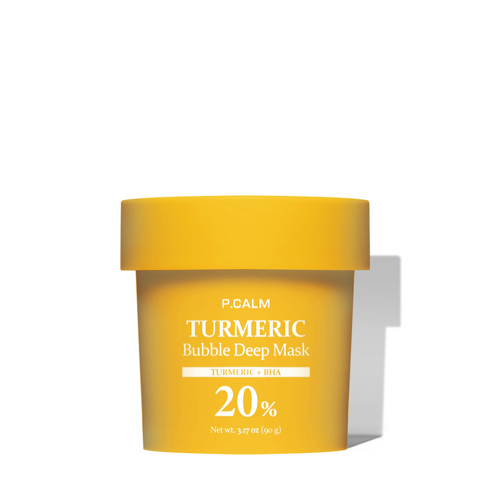 P.CALM P.CALM Turmeric Bubble Deep Mask 90g - soothing - front bottle shot