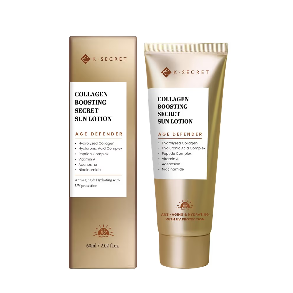 K-SECRET K-SECRET Collagen Boosting Secret Sun Lotion SPF 50+ PA++++ 60ml - anti-aging - front bottle shot