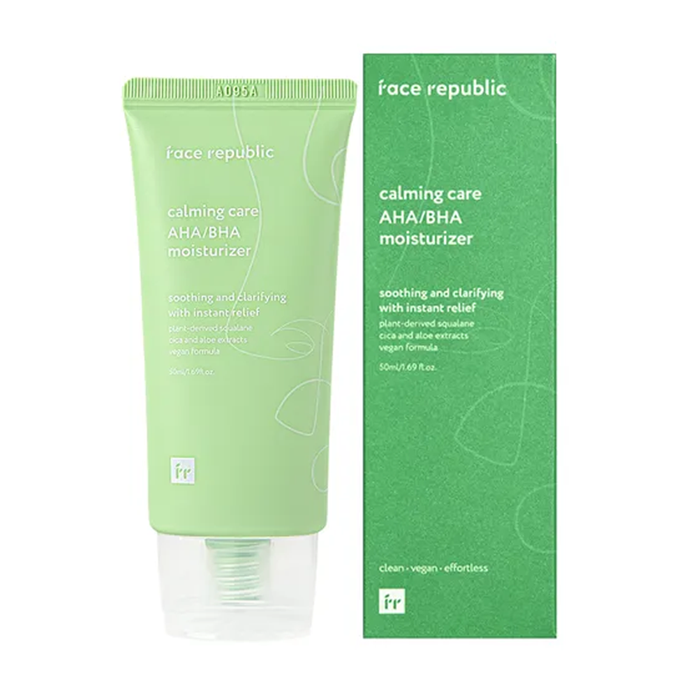face republic face republic Calming Care AHA/BHA Moisturizer 50ml - hydrating - front bottle shot