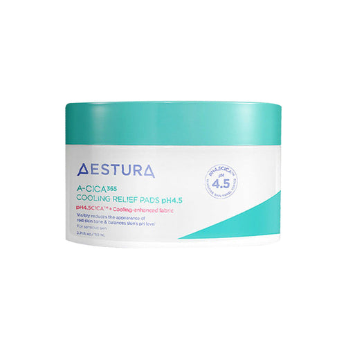 AESTURA AESTURA A-Cica 365 Cooling Relef pH4.5 Pad 60 Pads - soothing - front bottle shot