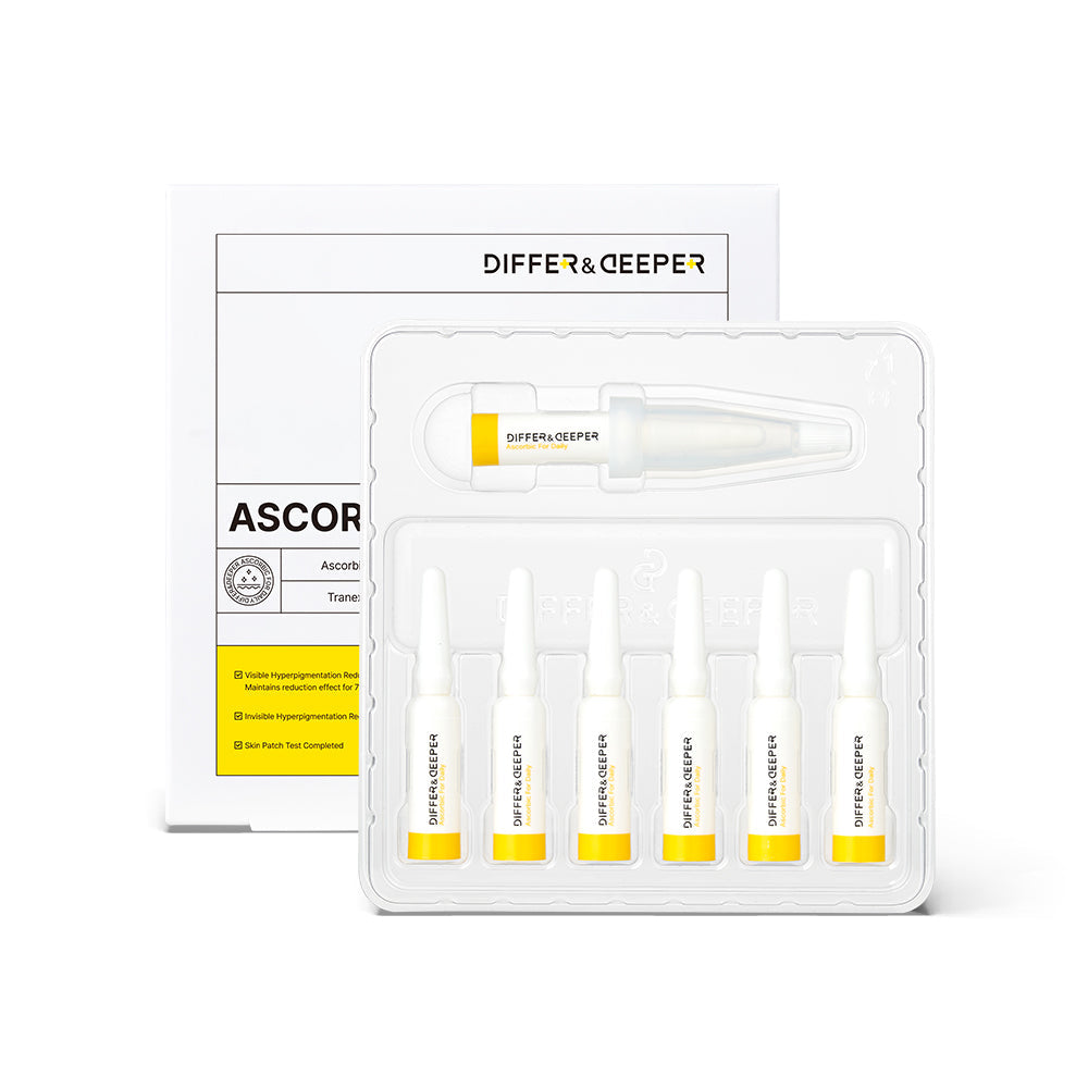 DIFFER&DEEPER DIFFER&DEEPER Ascorbic For Daily 2ml x 7ea - hydrating - front bottle shot