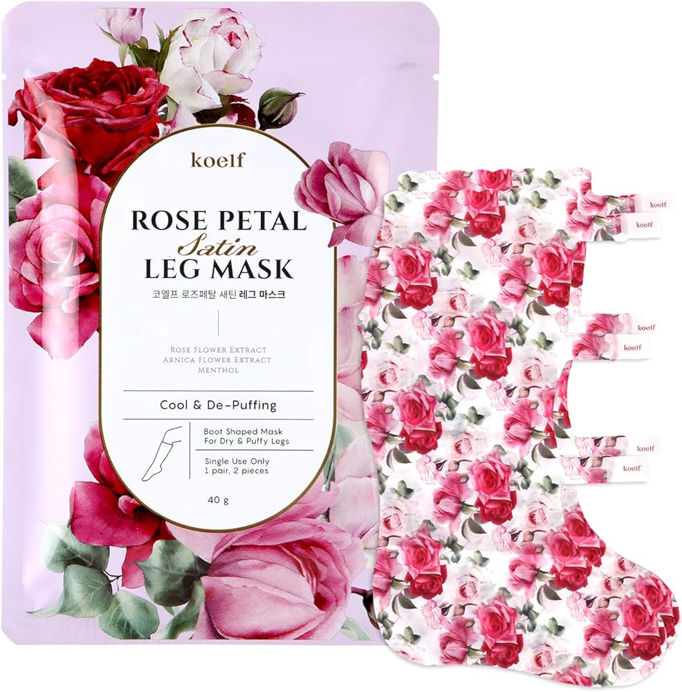 koelf koelf Rose Petal Satin Leg Mask 1ea - daily care - front bottle shot