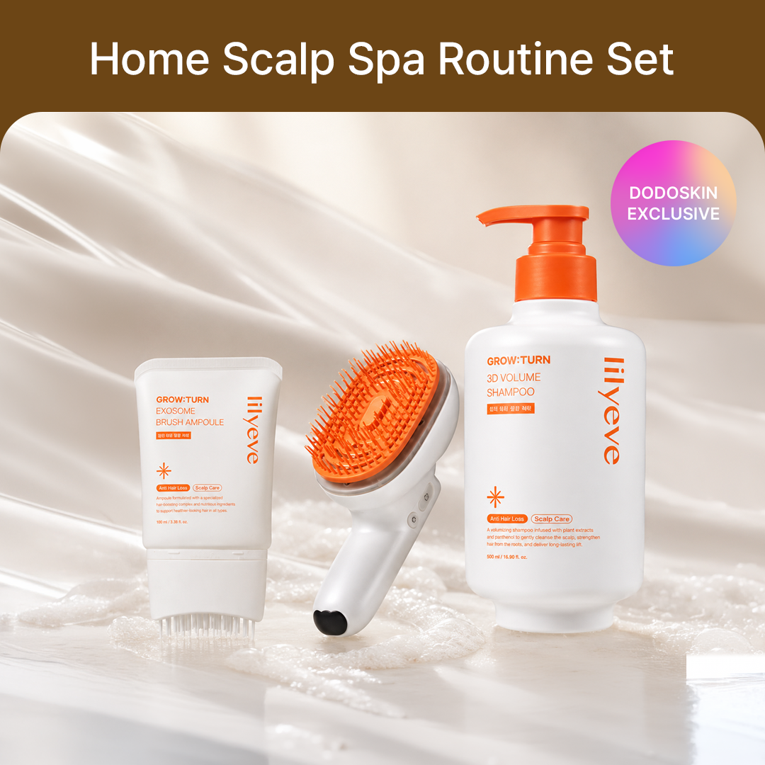 lilyeve [Home Scalp Spa Routine Set] Grow:Turn Ampoule 100ml + Steam Booster + Volume Shampoo 500g - daily care - front