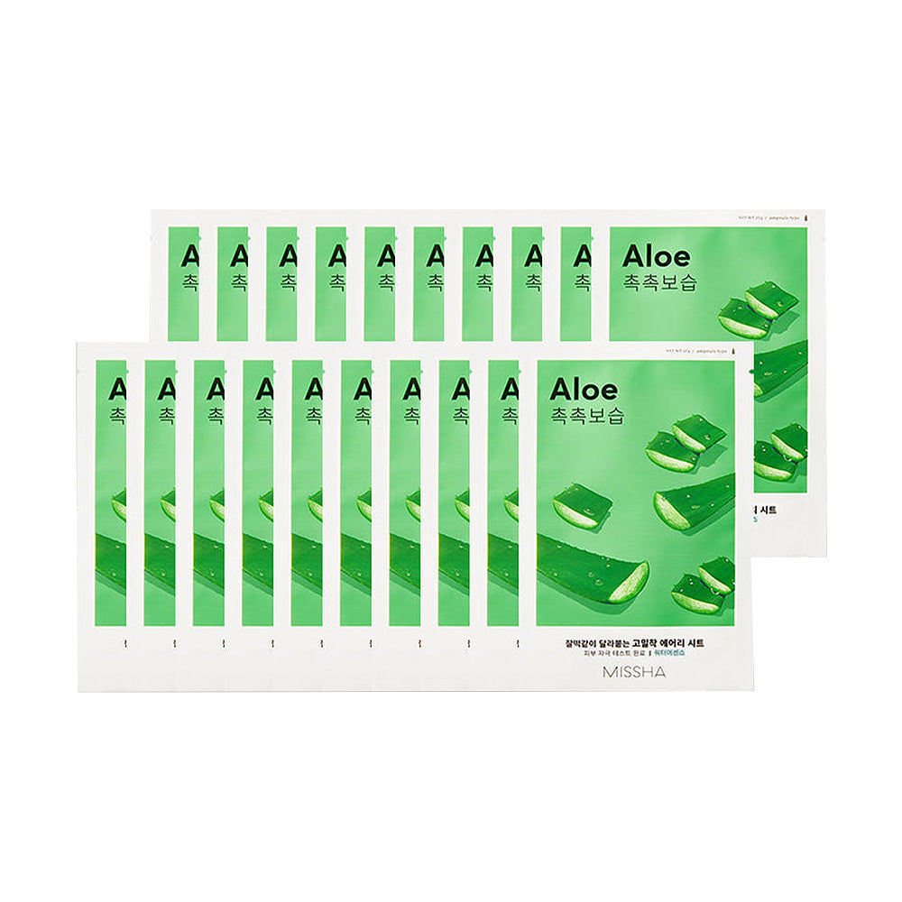 MISSHA MISSHA Airy Fit Sheet Mask Aloe 19g * 20ea - daily care - front bottle shot