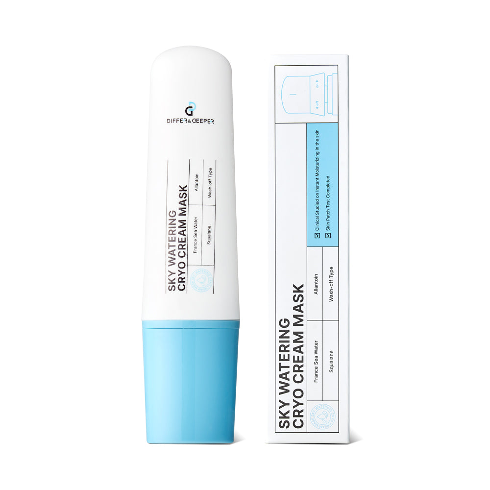 DIFFER&DEEPER DIFFER&DEEPER Sky Watering Cryo Cream Mask 100g - hydrating - front bottle shot