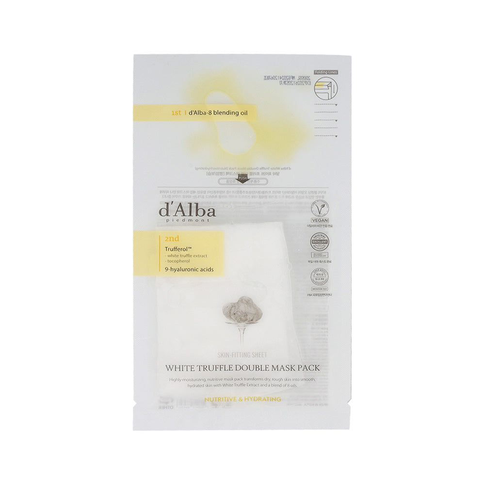 d'Alba d'Alba White Truffle Double Mask Pack (Nutritive) 32.5g - hydrating - front bottle shot