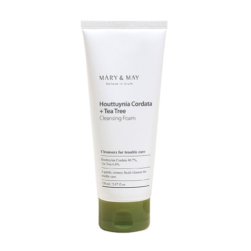Mary&May Mary&May Houttuynia Cordata+Tea Tree Cleansing Foam 150ml - soothing - front bottle shot