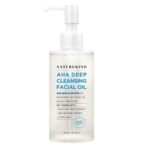 NATUREKIND NATUREKIND AHA Deep Cleansing Facial Oil 145ml - soothing - front bottle shot