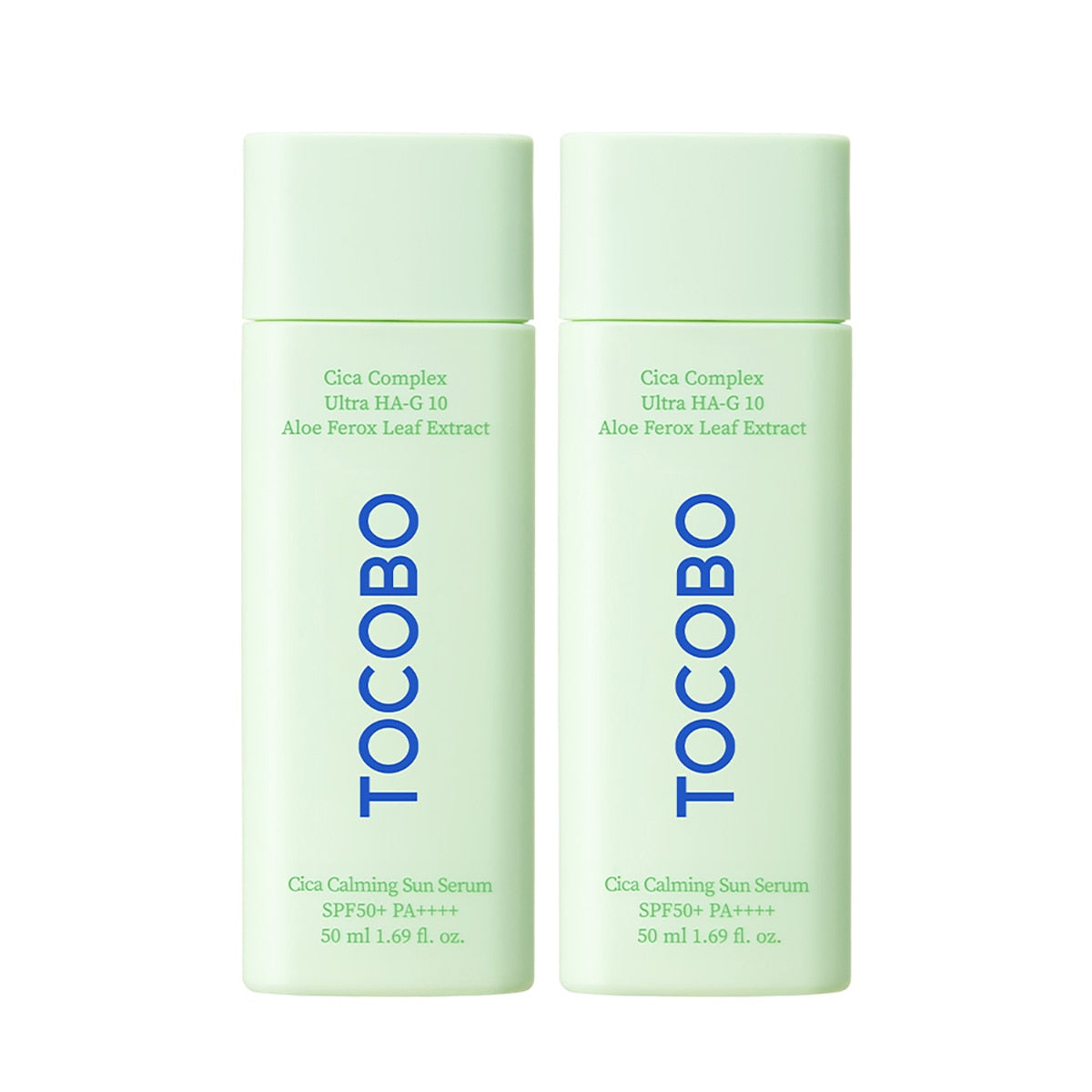 TOCOBO TOCOBO Cica Calming Sun Serum SPF50+ PA++++ 50ml x 2ea - hydrating - front bottle shot