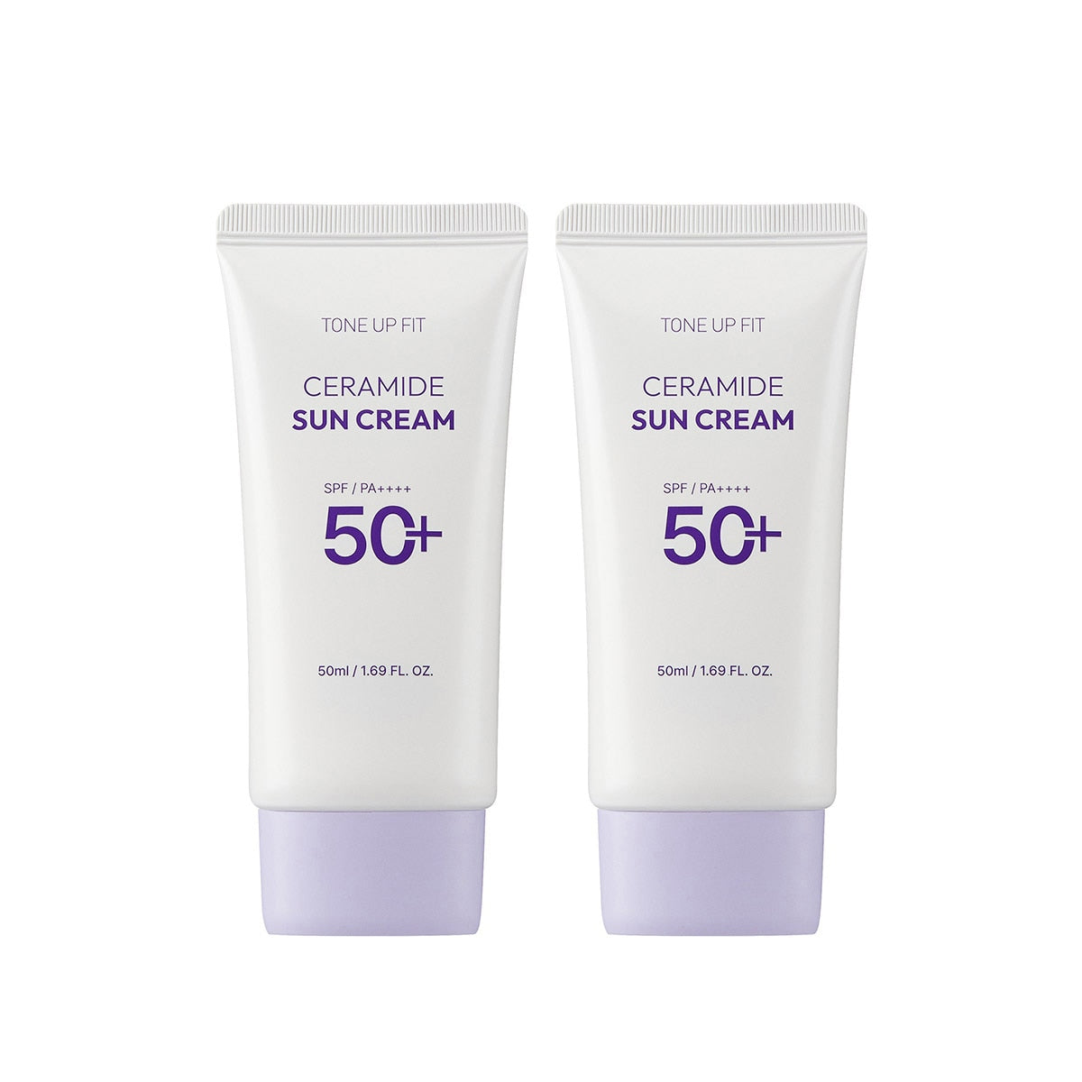 CHARMZONE CHARMZONE Tone Up Fit Ceramide Sun Cream 50ml x 2ea - hydrating - front bottle shot