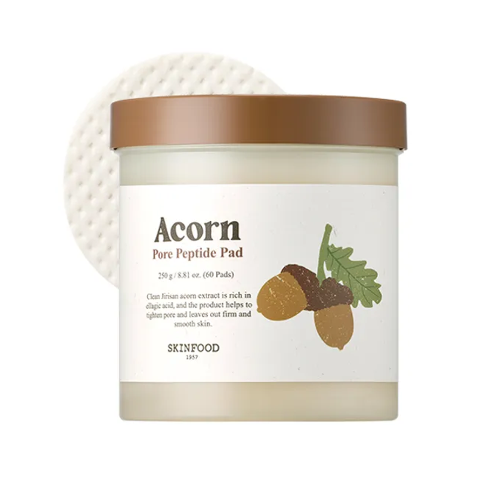 SKINFOOD SKINFOOD Acorn Pore Peptide Pad 60 pads - anti-aging - front bottle shot