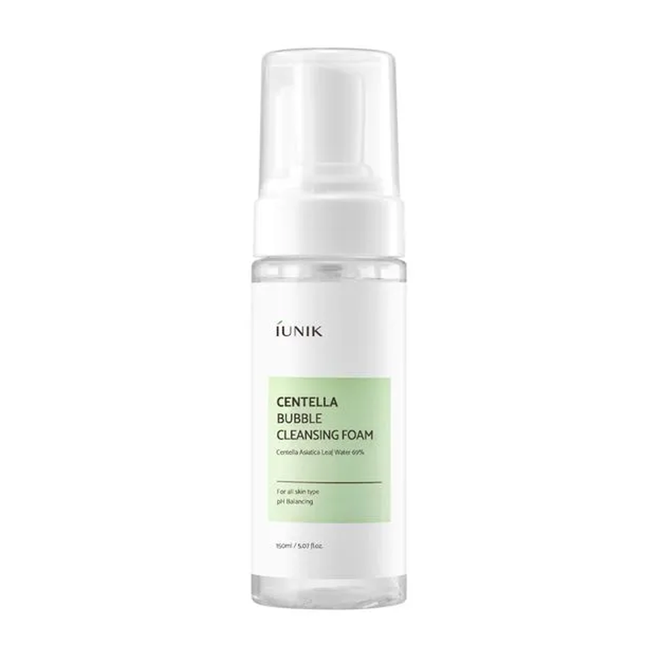 iUNIK iUNIK Centella Bubble Cleansing Foam 150ml - hydrating - front bottle shot