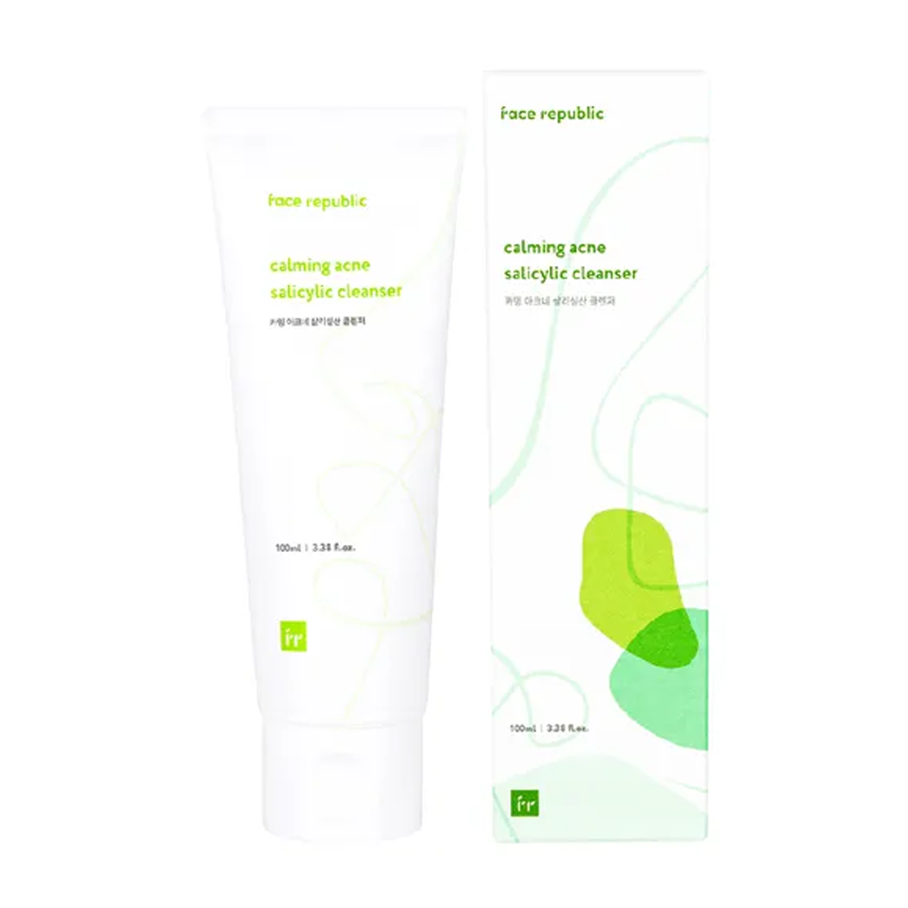 face republic face republic Calming Acne Salicylic Cleanser 100ml - hydrating - front bottle shot