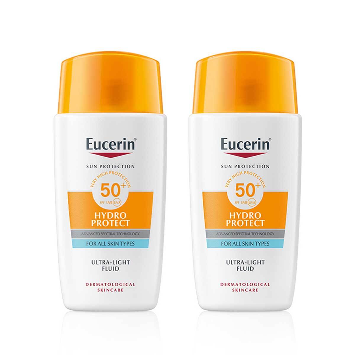 Eucerin Eucerin Sun Face Hydro Protect SPF50+ 50ml x 2ea - daily care - front bottle shot