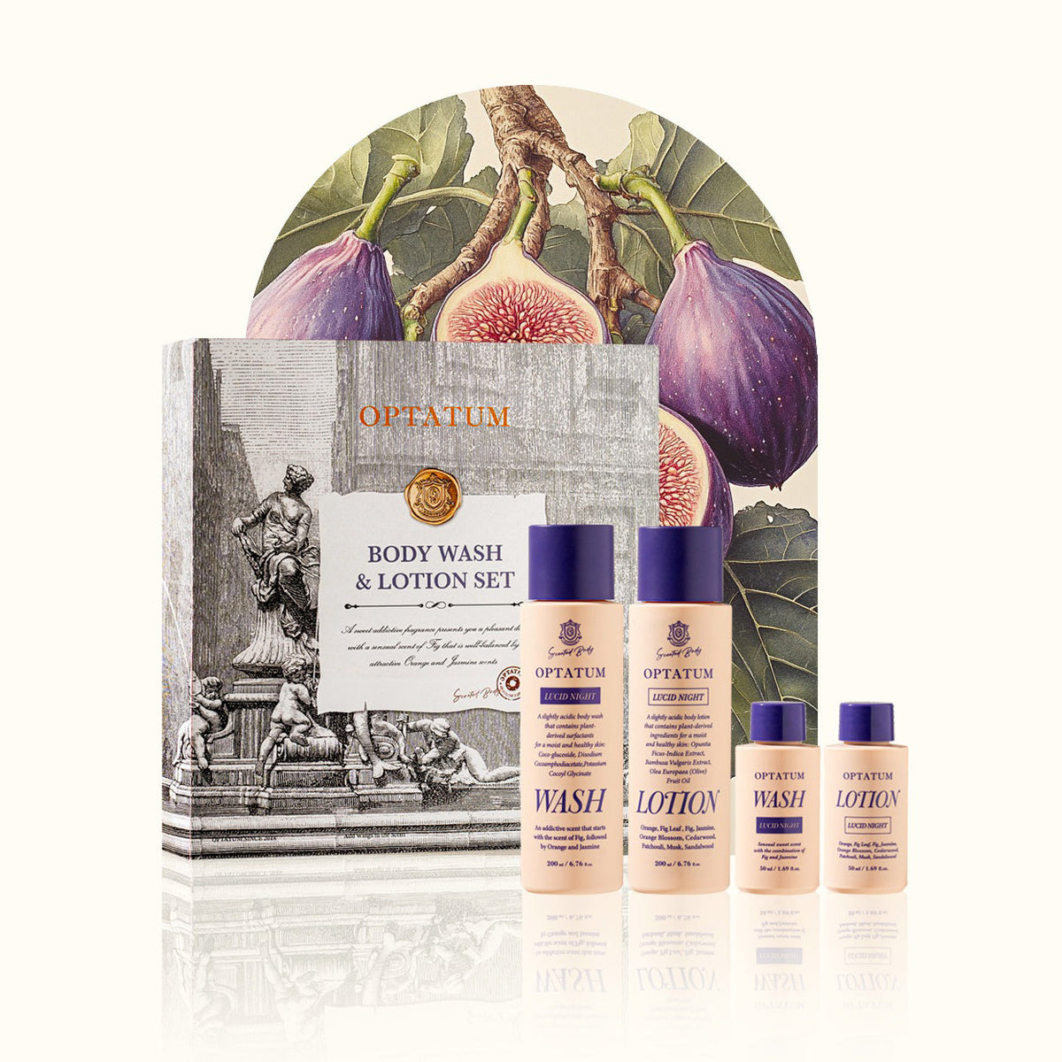 OPTATUM [Gift Packaging] OPTATUM Lucid Body Wash & Lotion Gift Set - hydrating - front bottle shot