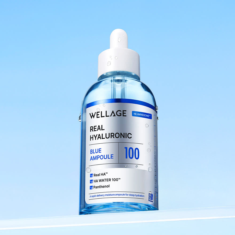 WELLAGE Wellage Real Hyaluronic Blue 100 Ampoule 60ml - daily care - front bottle shot