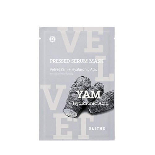BLITHE BLITHE Pressed Serum Mask Velvet Yam + Hyaluronic Acid 22g (1ea) - hydrating - front bottle shot