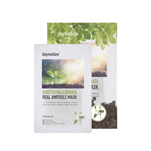 Daymellow Daymellow Houttuynia Cordata Real Ampoule Mask 5ea - hydrating - front bottle shot